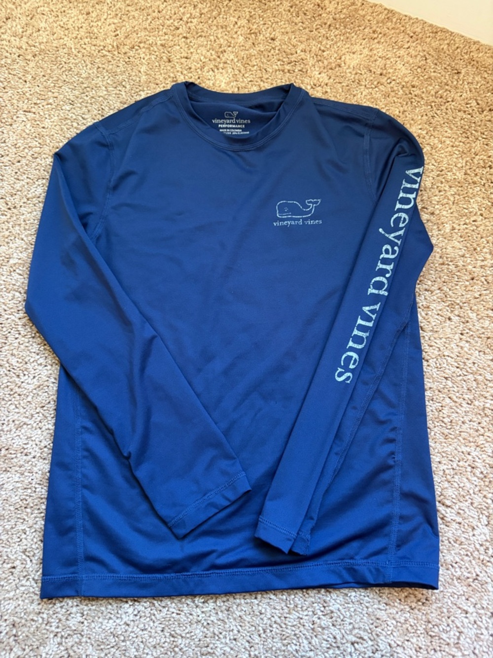 Vineyard Vines Navy Long Sleeve rashgaurd